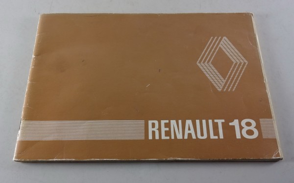 Betriebsanleitung / Handbuch Renault 18 TL / GTL / TS / GTS / Variable Stand 80