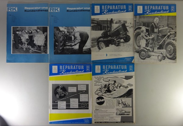 Magazin - Reparatur und Kundendienst 6 Hefte u. a. mit Güldner / Eicher / MAN
