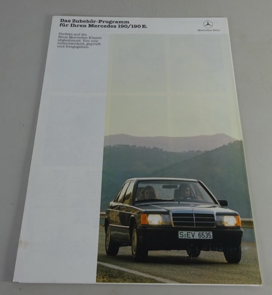 Prospekt Mercedes-Benz Zubehör für den 190er W201 190 / 190 E Stand 09/1984