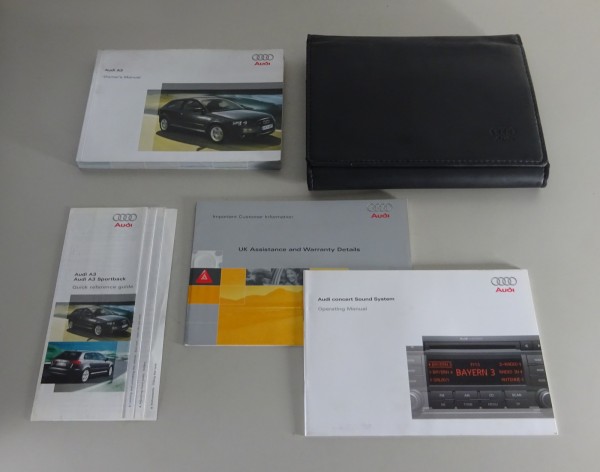 Owner's Manual / handbook + Wallet Audi A3 Typ 8P + Quattro from 05/2007