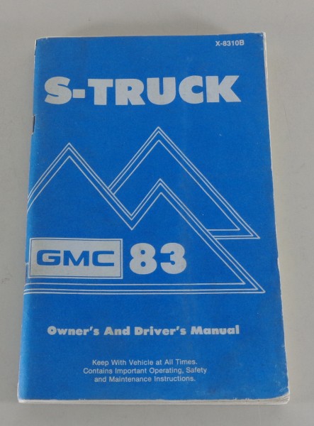 Betriebsanleitung / Owner`s Manual GMC S-15 Pick Up Truck + Jimmy von 1983