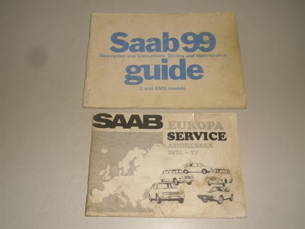 Betriebsanleitung / Owner´s Manual Saab 99 L + EMS von 1972