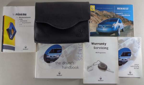 Owner's Manual / Handbook + Wallet Renault Megane Scénic from 1999