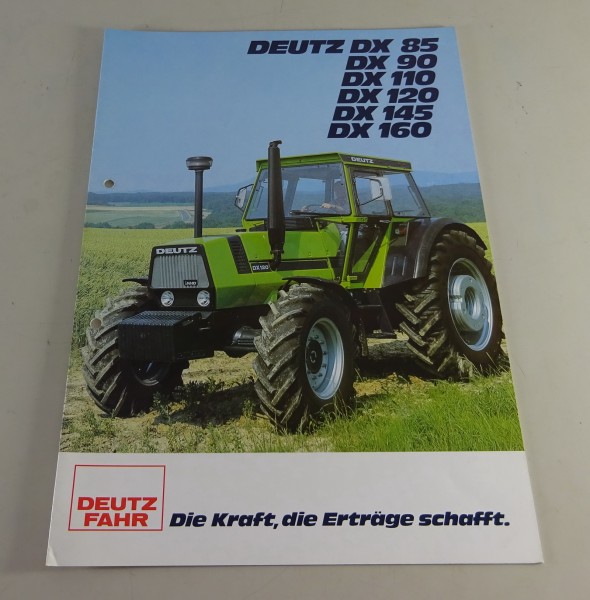 Prospekt / Broschüre Deutz DX 85 / DX 80 / DX 110 / DX 120 etc. Stand 08/1980