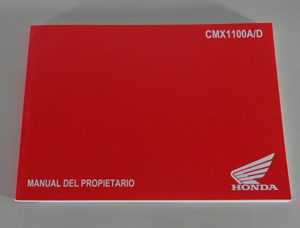 Manual del Propietario Honda CMX 1000 A/D Rebel estaba de pie 12/2020