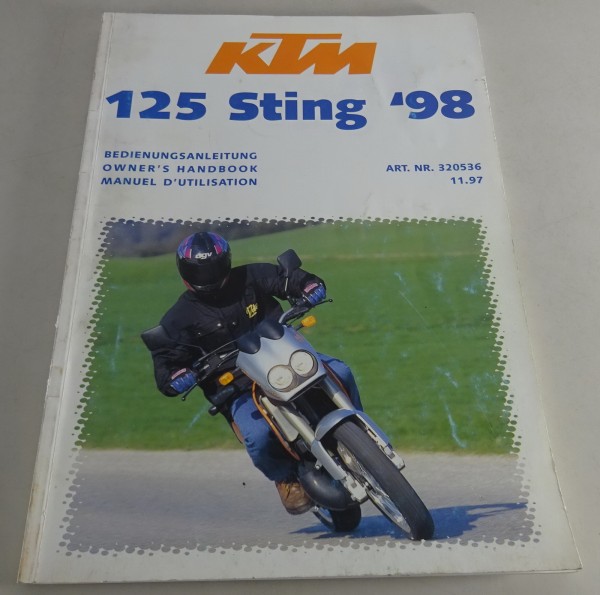 Betriebsanleitung / Handbuch KTM 125 Sting Stand 1998