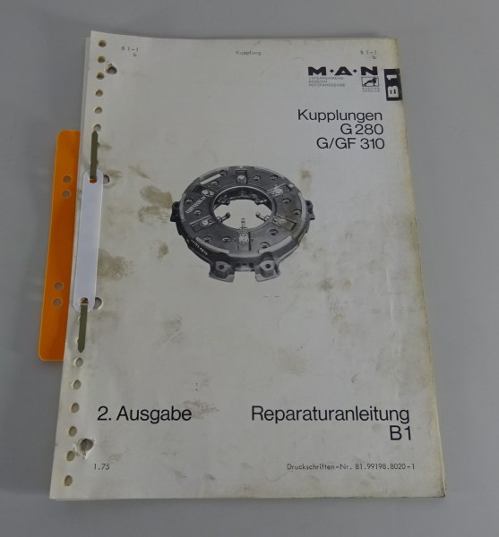 Reparaturanleitung MAN Kupplung GF 280 + G/GF 310 Stand 01/1975