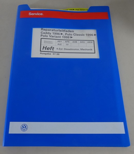 Werkstatthandbuch VW Caddy/ Polo Classic/ Polo Variant 4 Zyl. Dieselmotor ab 96