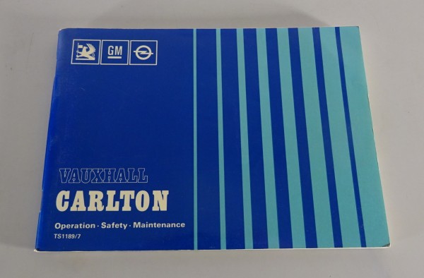 Owner´s Manual / Handbook Vauxhall Carlton Mark I from 09/1984