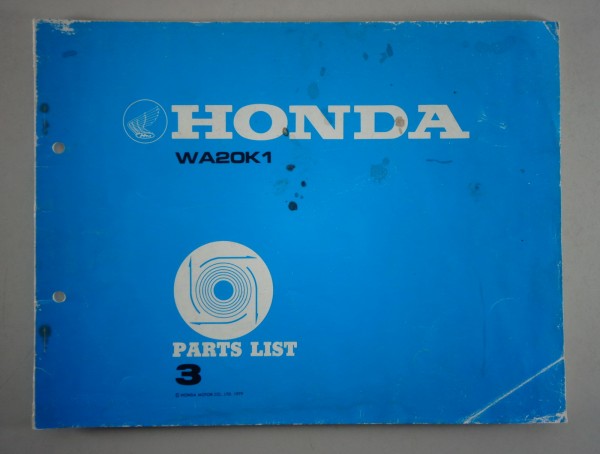 Teilekatalog Honda WA20K1 Pumpe von 1979