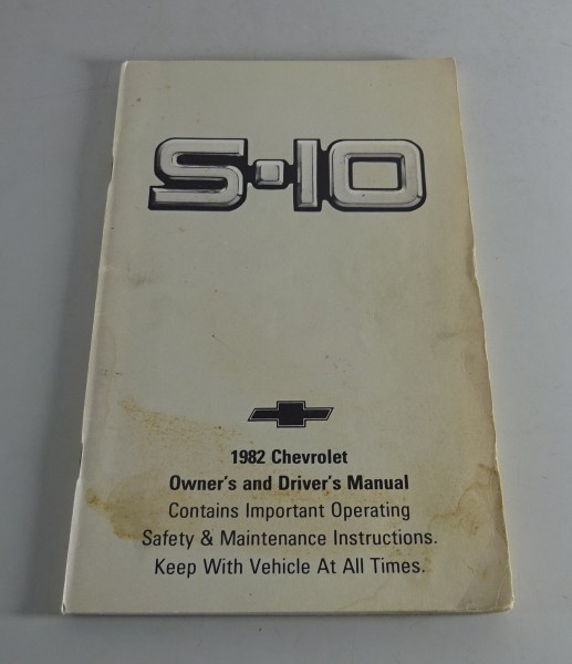 Owner´s Manual / Handbook Chevrolet S-10 Blazer / Pickup Stand 1982