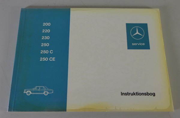 Instruktionsbog Mercedes-Benz /8 W114 230, 250, 250 CE Stand 12/1971 - Dänisch