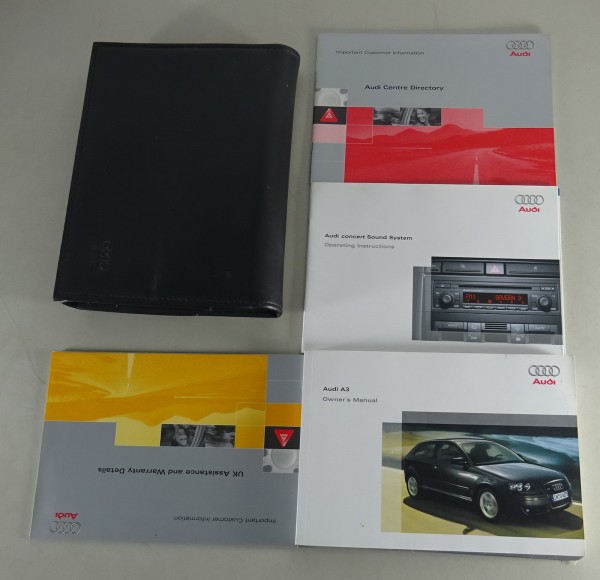 Owner's Manual / handbook + Wallet Audi A3 Typ 8P + Quattro from 11/2005