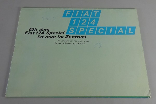 Faltprospekt / Broschüre Fiat 124 Special Stand ca. 1969/1970