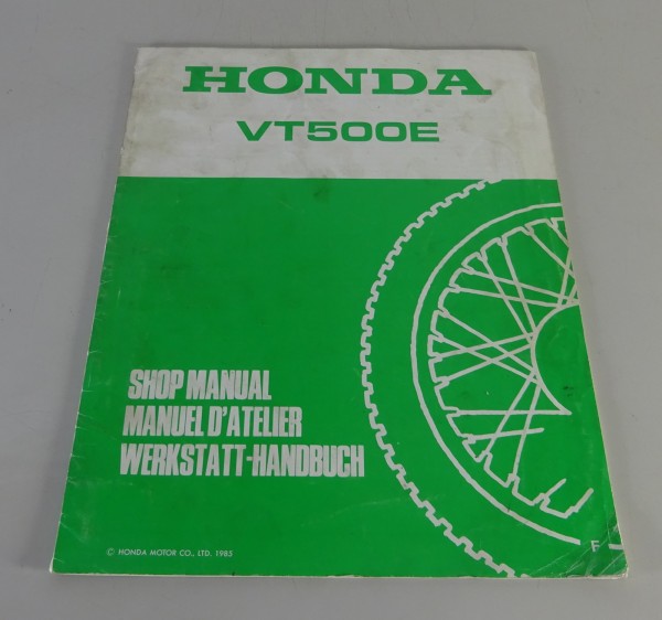 Werkstatthandbuch Ergänzung Workshop Manual Supplement Honda VT 500 E Stand 1985