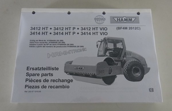 Teilekatalog Hamm 3412HT / 3412HTP/ 3412HTVIO/ 3414HT/ 3414HTP/ 3414HTVIO '2005