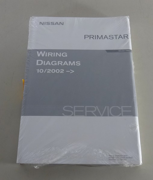 Workshop Manual Elektric Wiring Diagrams Nissan Primastar X83 from 10/02