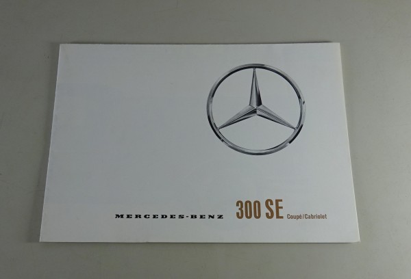 Prospektposter Mercedes-Benz 300 SE | W112 Coupé + Cabriolet Stand 02/1962