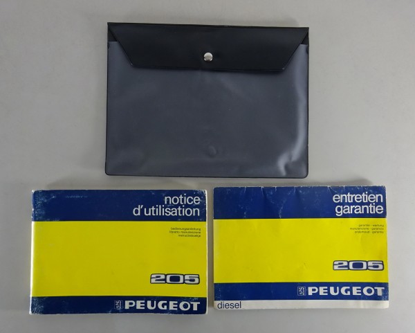 Bordmappe + Betriebsanleitung Peugeot 205 GL / GR / SR / GT Stand 01/1984