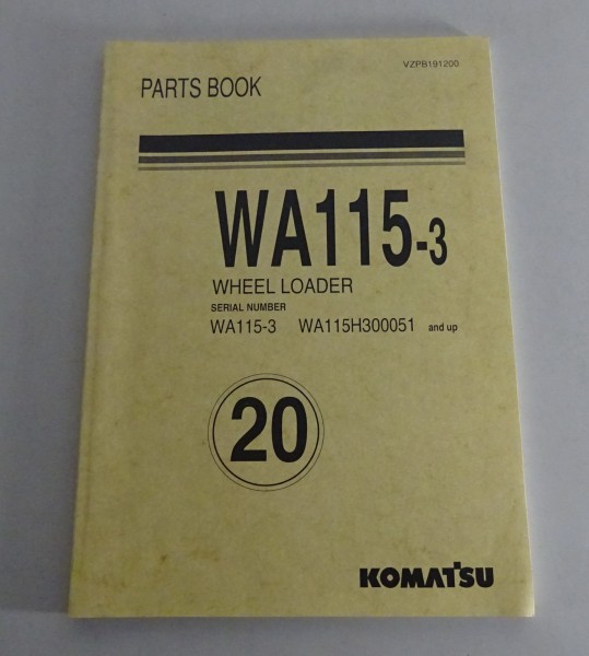 Parts Catalogue / Teilekatalog Komatsu Radlader WA115-3 Stand 12/2001