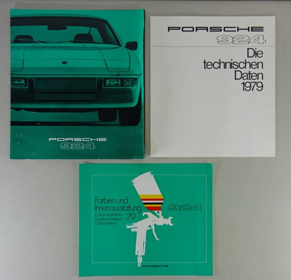Prospekt + Farbkarte + Technische Daten Porsche 924 Modelljahr 1979
