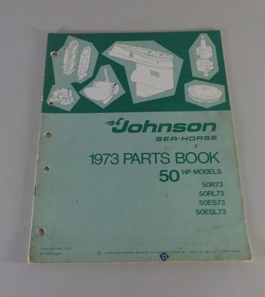 Teilekatalog OMC Johnson Outboards 50 PS Models Stand 1973