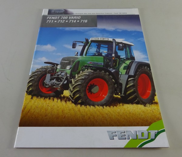 Prospekt Fendt Farmer 700 Vario 711 / 712 / 714 / 716 Stand ca. 2000er