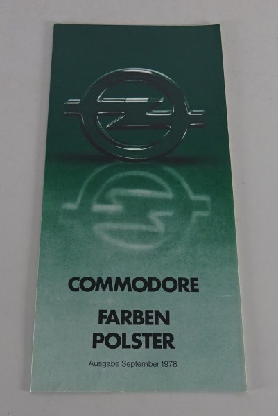 Farben / Polster Opel Commodore C incl. Berlina Stand 09/1978