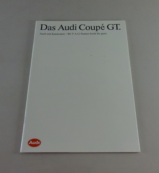 Prospekt Audi Coupé GT Typ 81 / Coupé GT Quattro Typ 85 Stand 07/1986