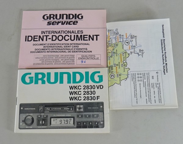 Betriebsanleitung / Handbuch Grunding Autoradio WKC 2830 + VD + F