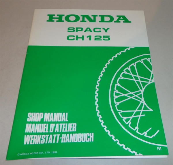 Werkstatthandbuch Ergänzung 1991 Supplement Workshop Manual Honda Spacy CH 125