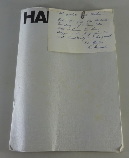 Angebotsmappe Hanomag Matador Kastenwagen, Pritsche, Westfalia, Combi Stand 1966