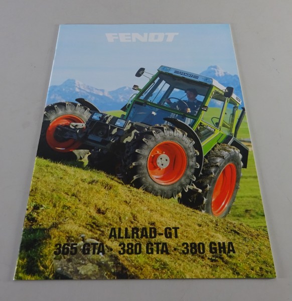 Prospekt / Broschüre Fendt Allrad - GT 365 GTA / 380 GTA / 380 GHA Stand 01/1987