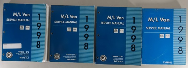 Workshop Manual / Repair Manual Chevrolet Astro & GMC Safari Stand 1998