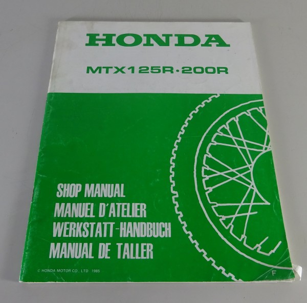 Werkstatthandbuch / Nachtrag Honda MTX 125 R / MTX 200 R Stand 1985