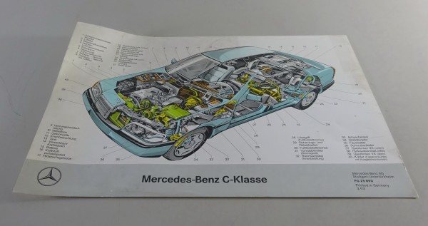 Schnittbild / Schnittzeichnung Mercedes-Benz C-Klasse W202 Stand 03/1993