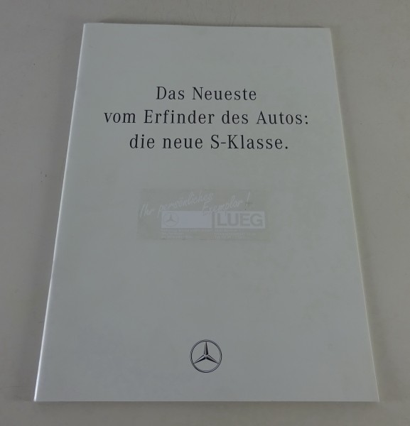 Prospekt Mercedes-Benz S-Klasse W140 | 6-Zylinder, 8-Zylinder, 12-Zylinder 1991