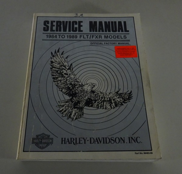 Workshop manual Harley Davidson FLT/FXR Models 1984 - 1989 from 10/1988