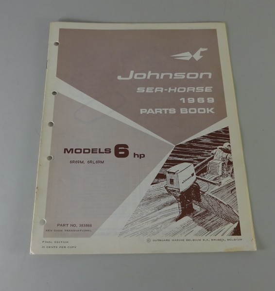 Teilekatalog OMC Johnson Outboards 6 PS Models von 1969