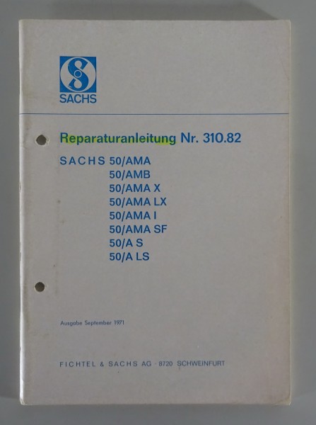 Reparaturanleitung Sachs Motor 50 / AMB / AMA / A Stand 09/1971