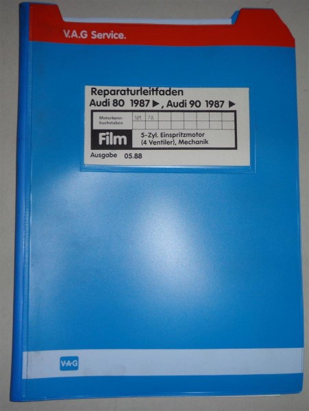 Werkstatthandbuch Microfich Audi 80 / 90 Typ 89 B3 5-Zyl. Einspritzmotor ab 1987