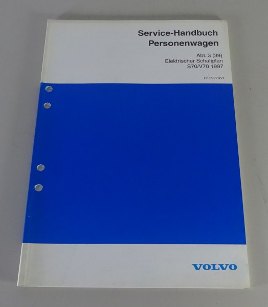 Werkstatthandbuch Volvo S70 / V70 Elektrische Schaltpläne Stand 11/1996