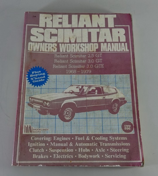 Repair Manual Brooklands Reliant Scimitar 2,5 GT / 3,0 GT / 3,0 GTE 1968-1979