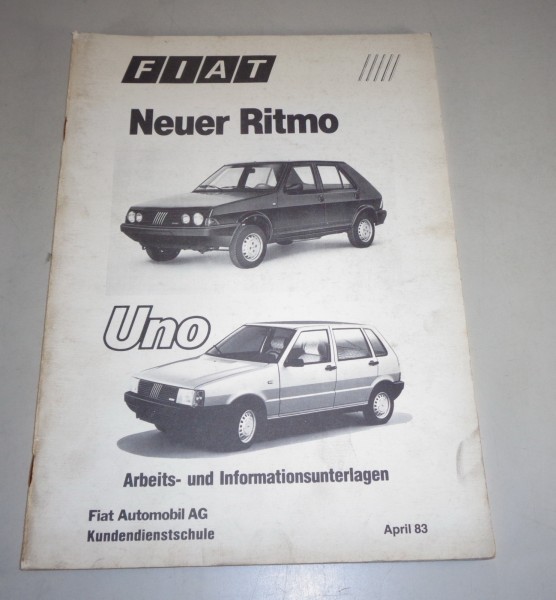 Schulungsunterlage Fiat Ritmo / Uno von 04/1983