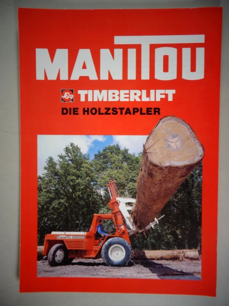 Prospekt / Broschüre Manitou Timberlift | die Holzstapler MC 20/30 - MC 80/100