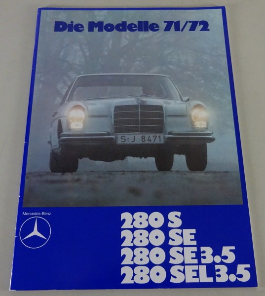 Prospekt / Broschüre Mercedes W108 280 S / SE / usw. Stand 12/71 - Reprint 2008
