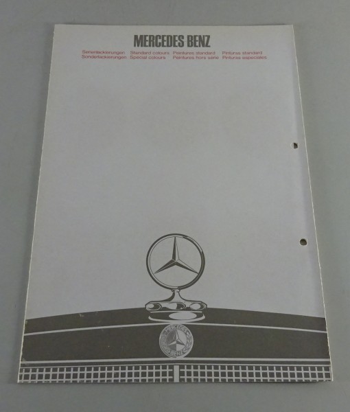 Faltprospekt Mercedes-Benz Lack R113 / W114 / 115 / 108 / 100 v. 1968