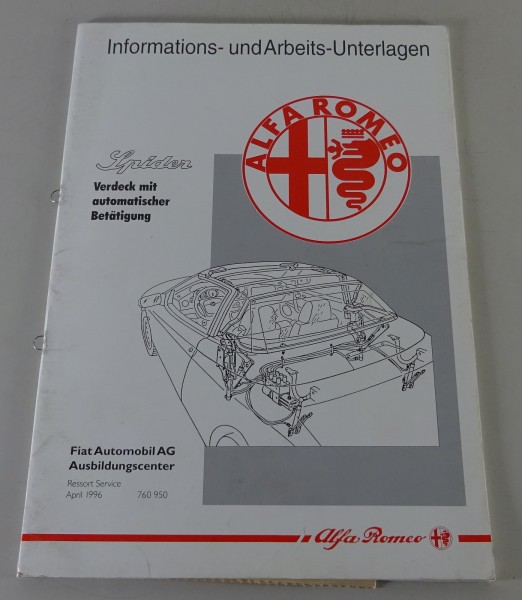 Schulungsunterlage / Technische Information Automat. Verdeck Alfa Spider 916