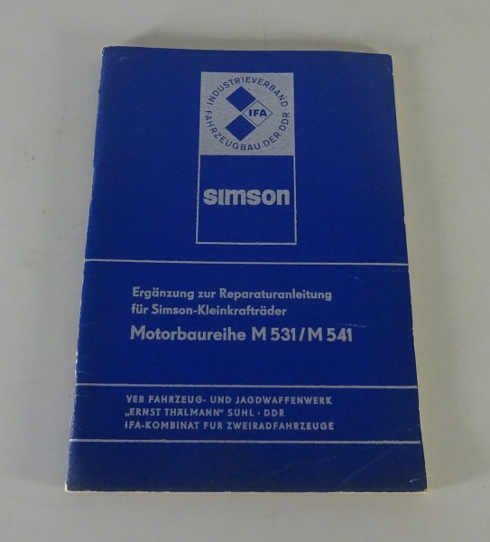 Reparaturanleitung Simson 3- & 4-Gang-Motor S 51 / Schwalbe Stand 05/1980