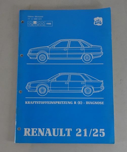 Werkstatthandbuch Renault 21 / 25 Diagnose ,Stand 1986